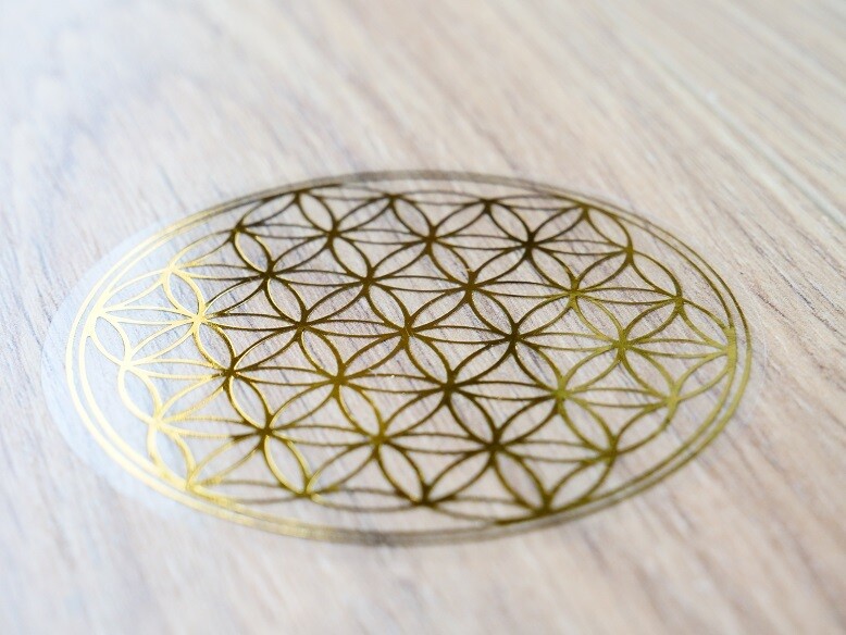 Golden Flower of Life Sticker -  6cm