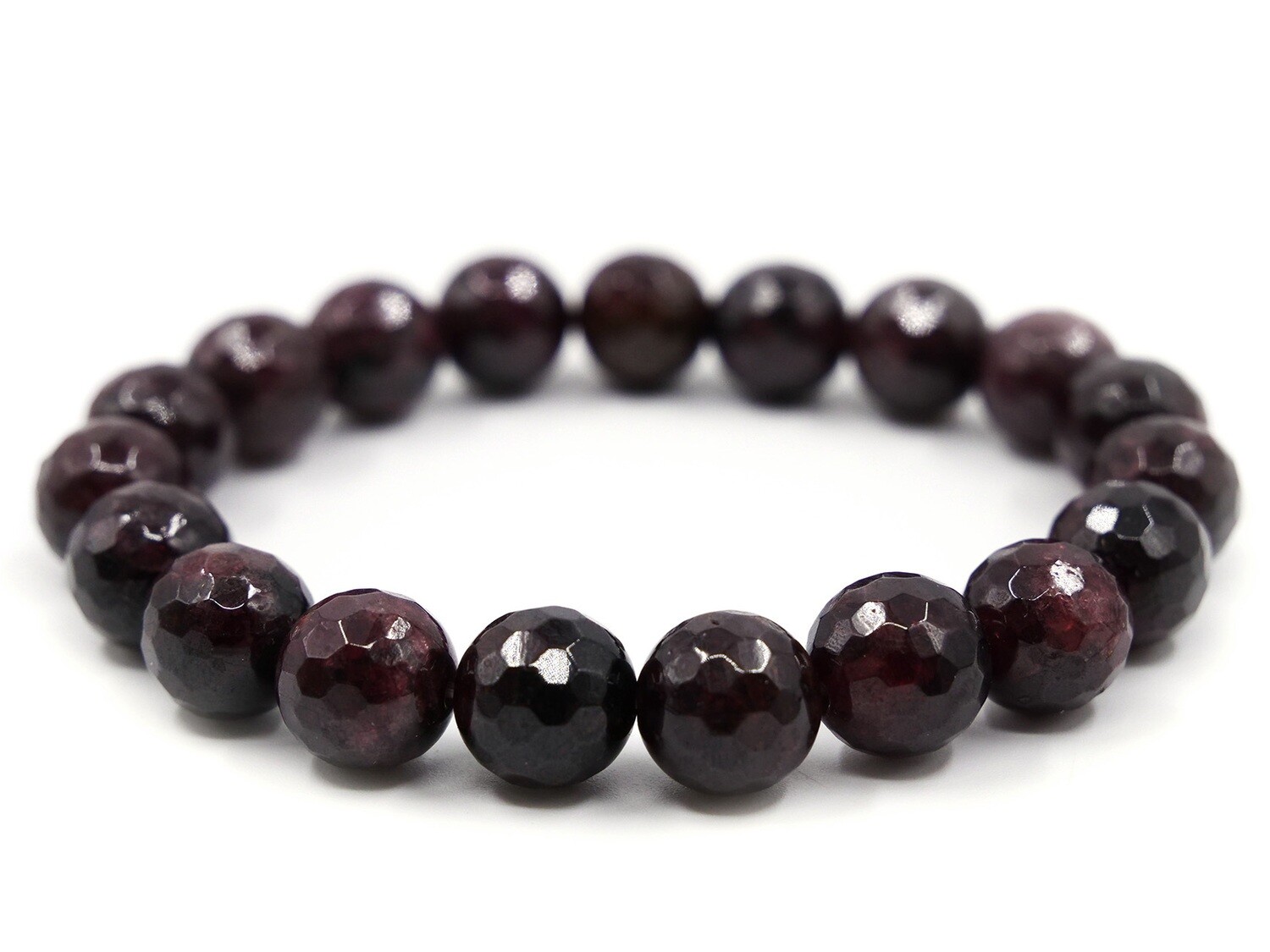 Pyrope Garnet Bracelet - 10mm faceted