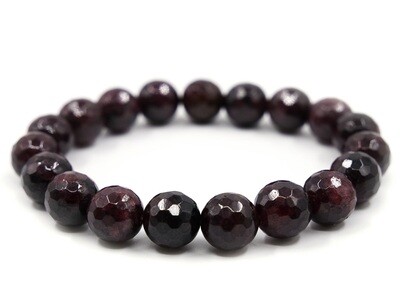 Pyrope Garnet Bracelet - 10mm faceted
