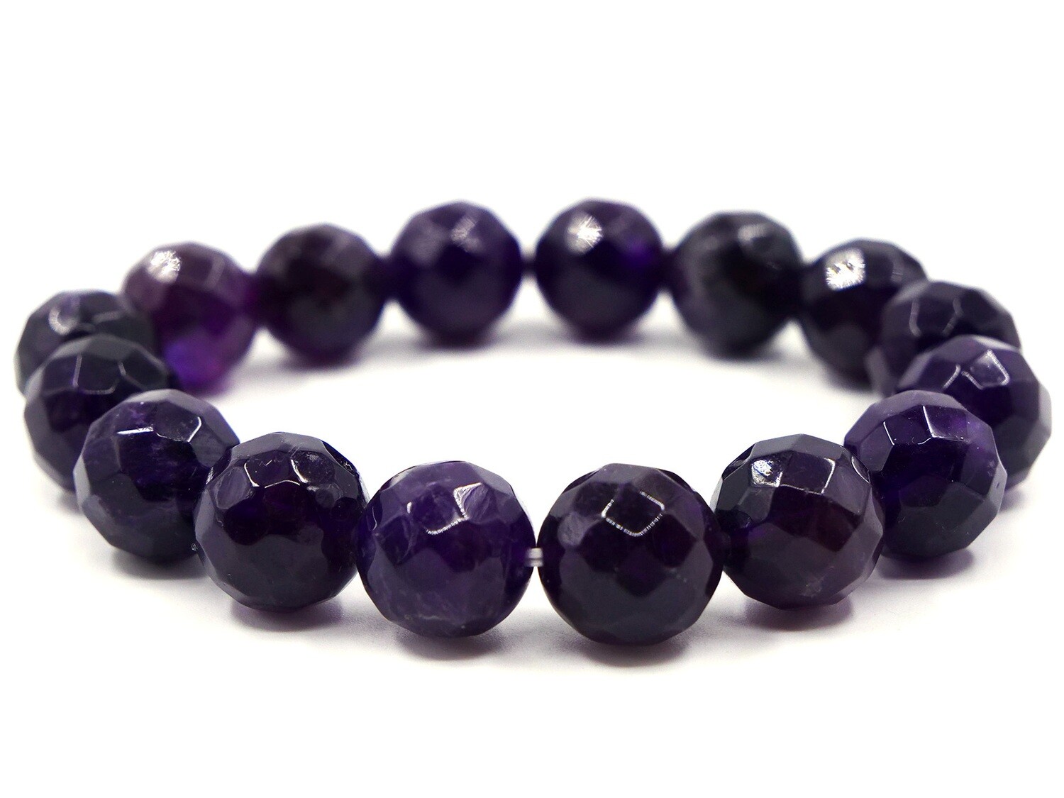 Amethyst Bracelet - 12mm faceted
