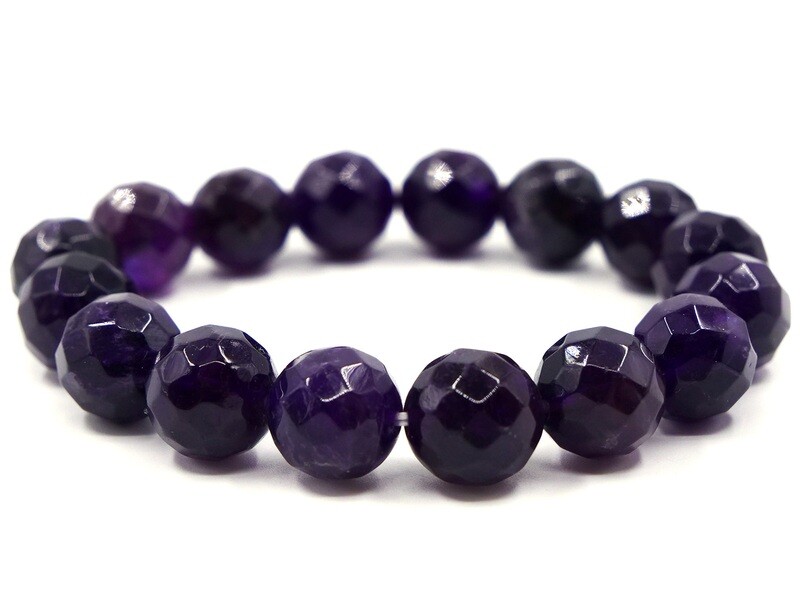 Amethyst Bracelet - 12mm faceted