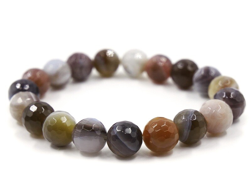 Botswana Agate Bracelet  - 10mm faceted