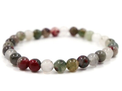 Blood Agate Bracelet - 6mm