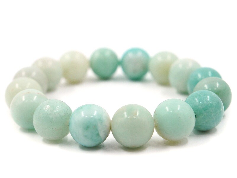 Bracelet en amazonite - 12mm