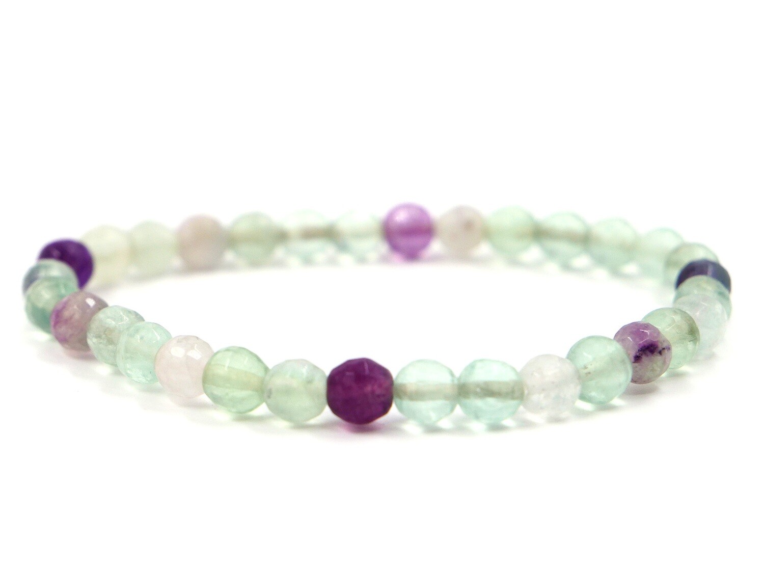 Fluorite Bracelet - 6mm faceted