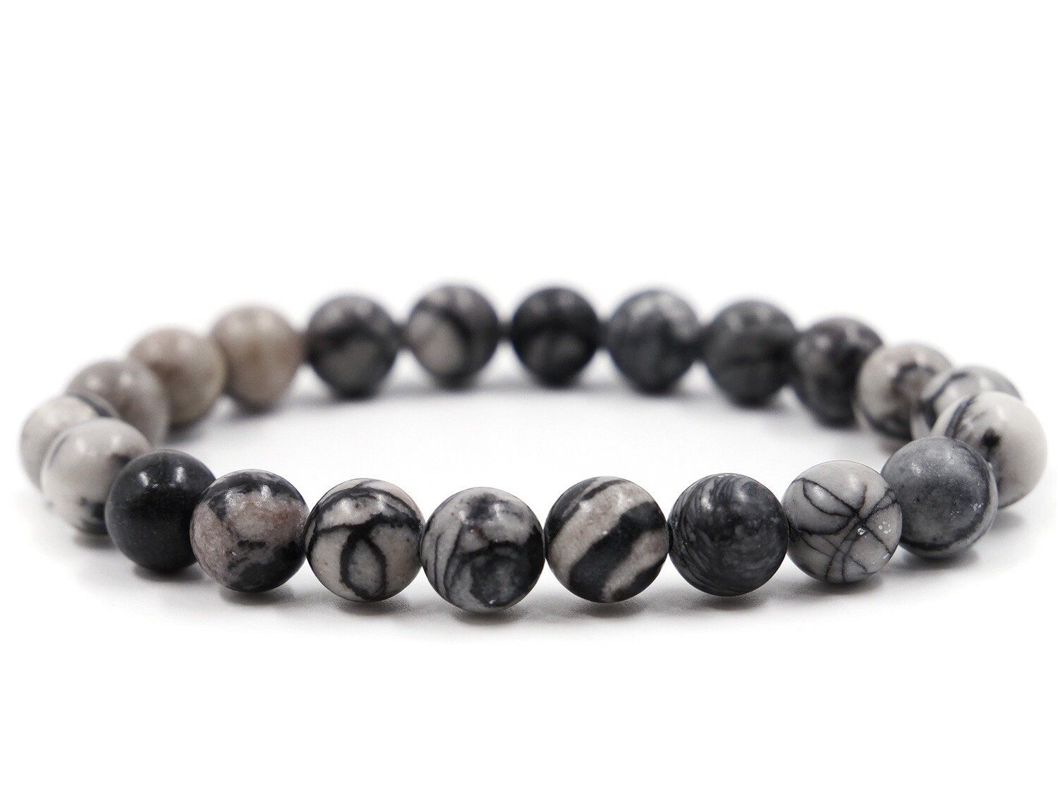 Picasso (lined) jasper Bracelet - 8mm