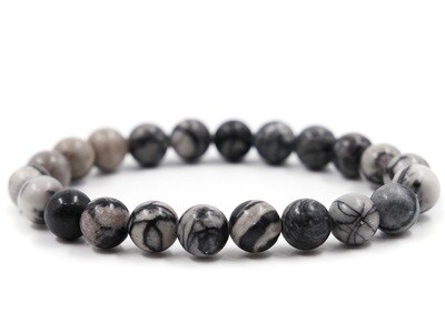 Picasso (lined) jasper Bracelet - 8mm