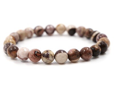 Cappuccino Jasper Bracelet - 8mm faceted
