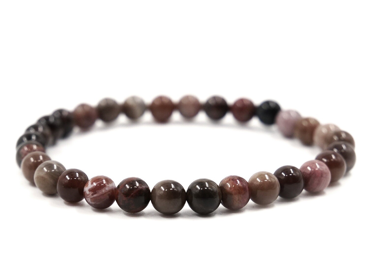 Petrified / Fossilized Wood Bracelet - 6mm