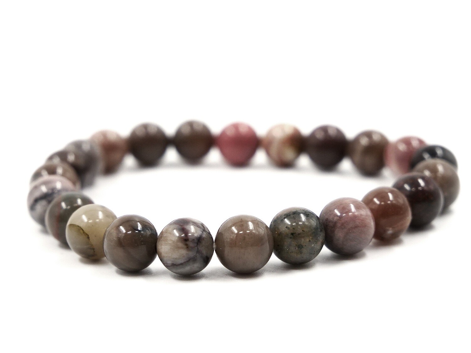 Petrified / Fossilized Wood Bracelet - 8mm