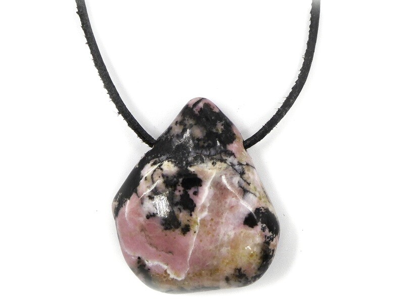 Swiss Rhodonite - Drilled stone pendant
