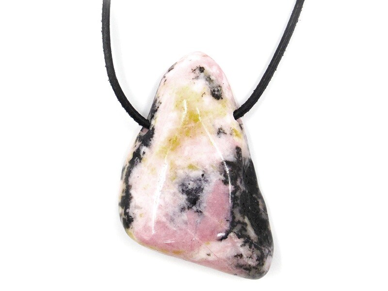 Swiss Rhodonite - Drilled stone pendant