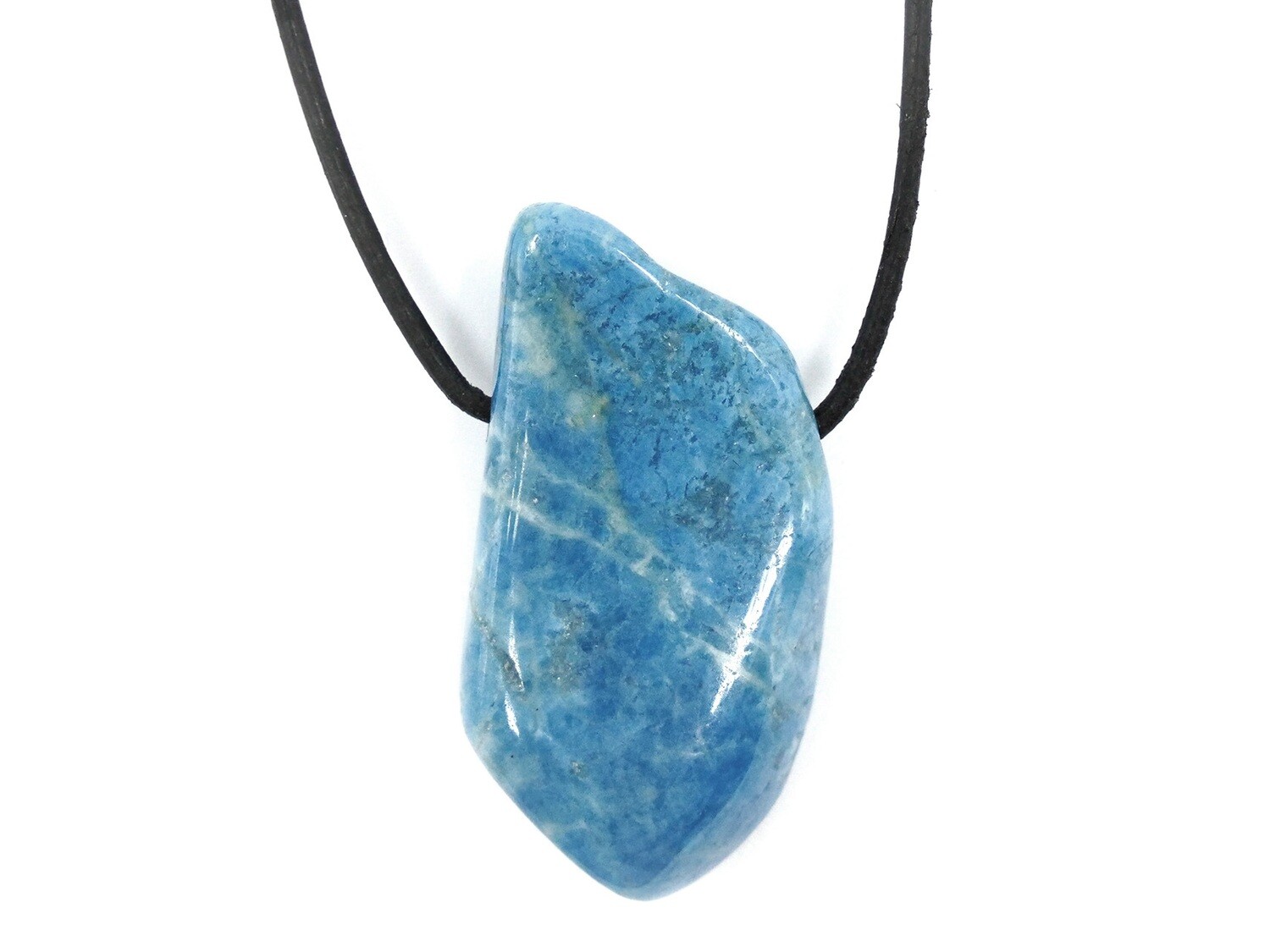 Swiss Lazulite from Zermatt - Drilled stone pendant