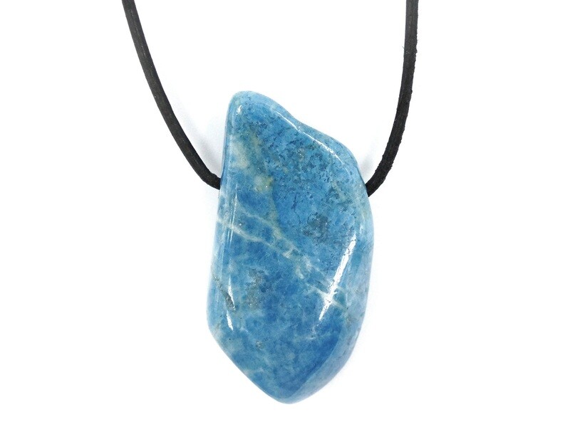 Swiss Lazulite from Zermatt - Drilled stone pendant