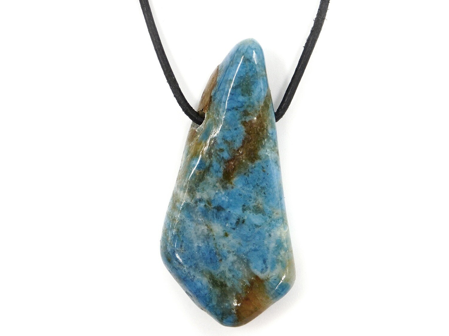 Swiss Lazulite from Zermatt - Drilled stone pendant