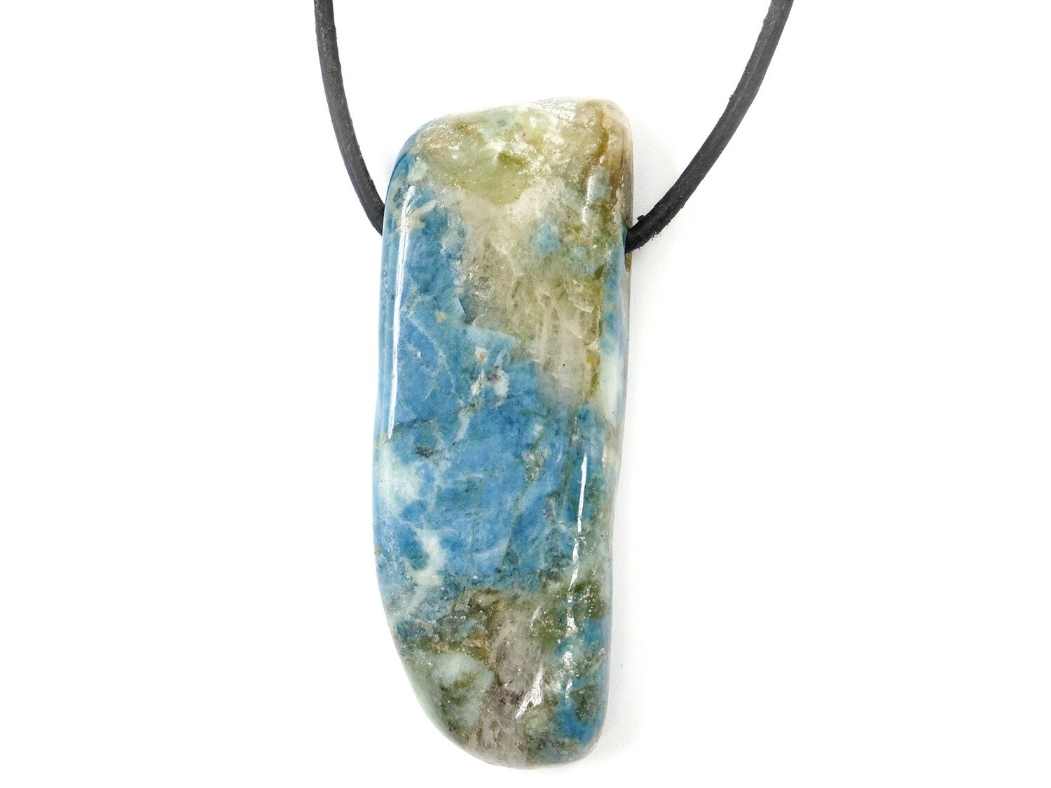 Swiss Lazulite from Zermatt - Drilled stone pendant