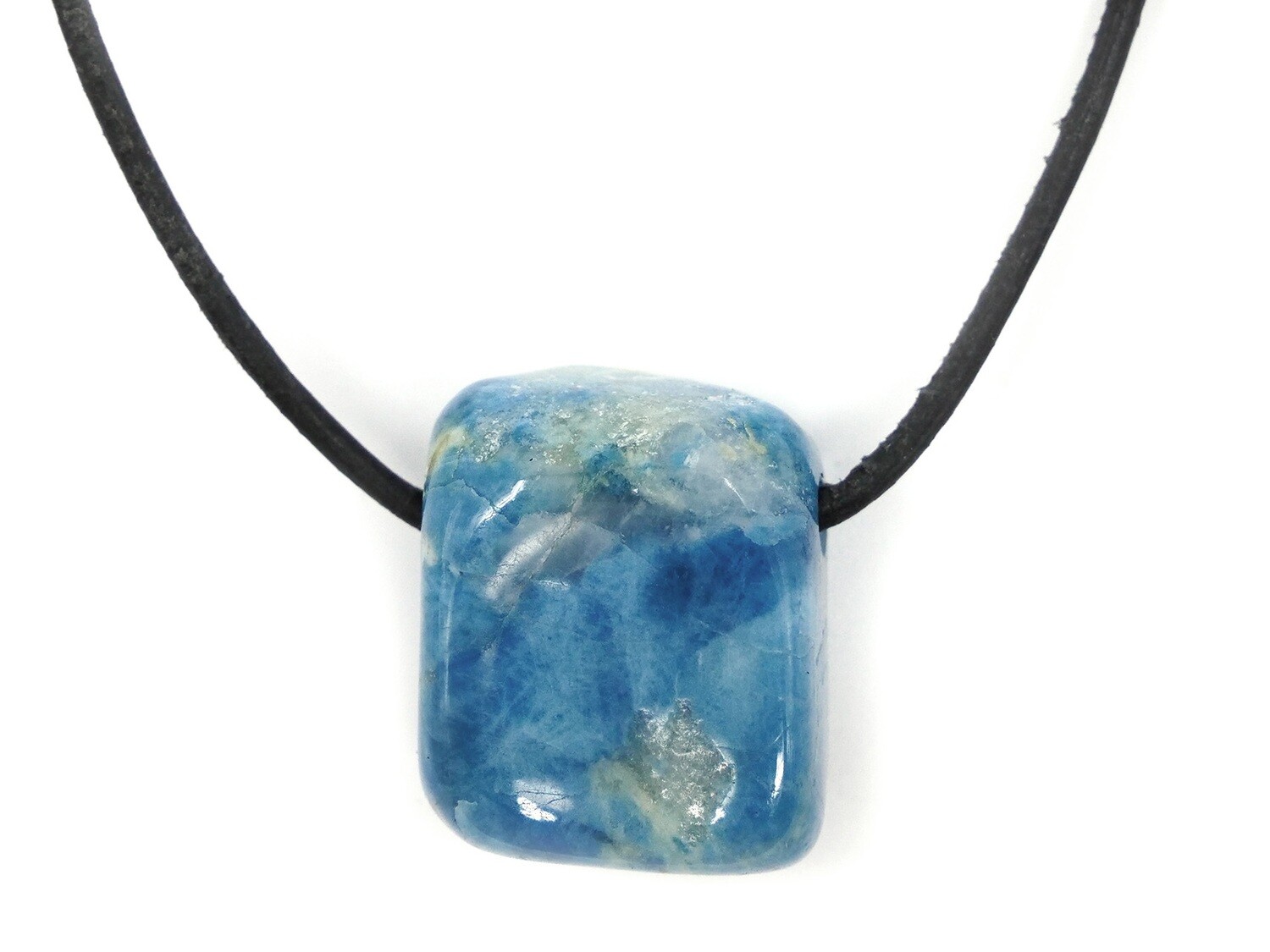 Swiss Lazulite from Zermatt - Drilled stone pendant