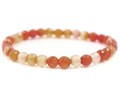 Carnelian Bracelet - 6mm faceted