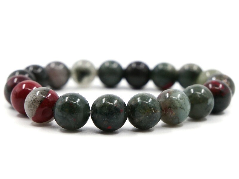 Blood Agate Bracelet - 10mm