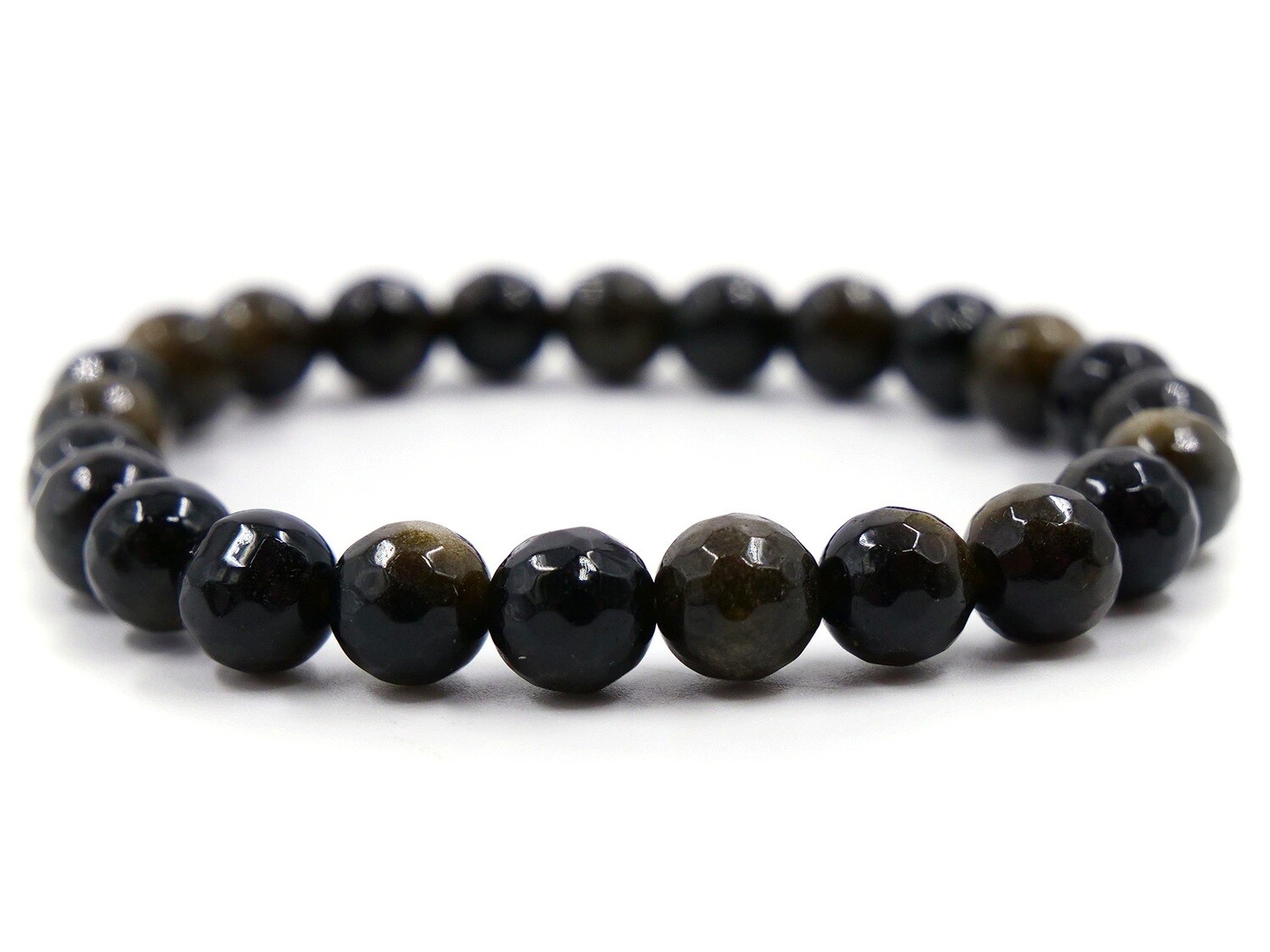 Golden Obsidian Bracelet - 8mm faceted