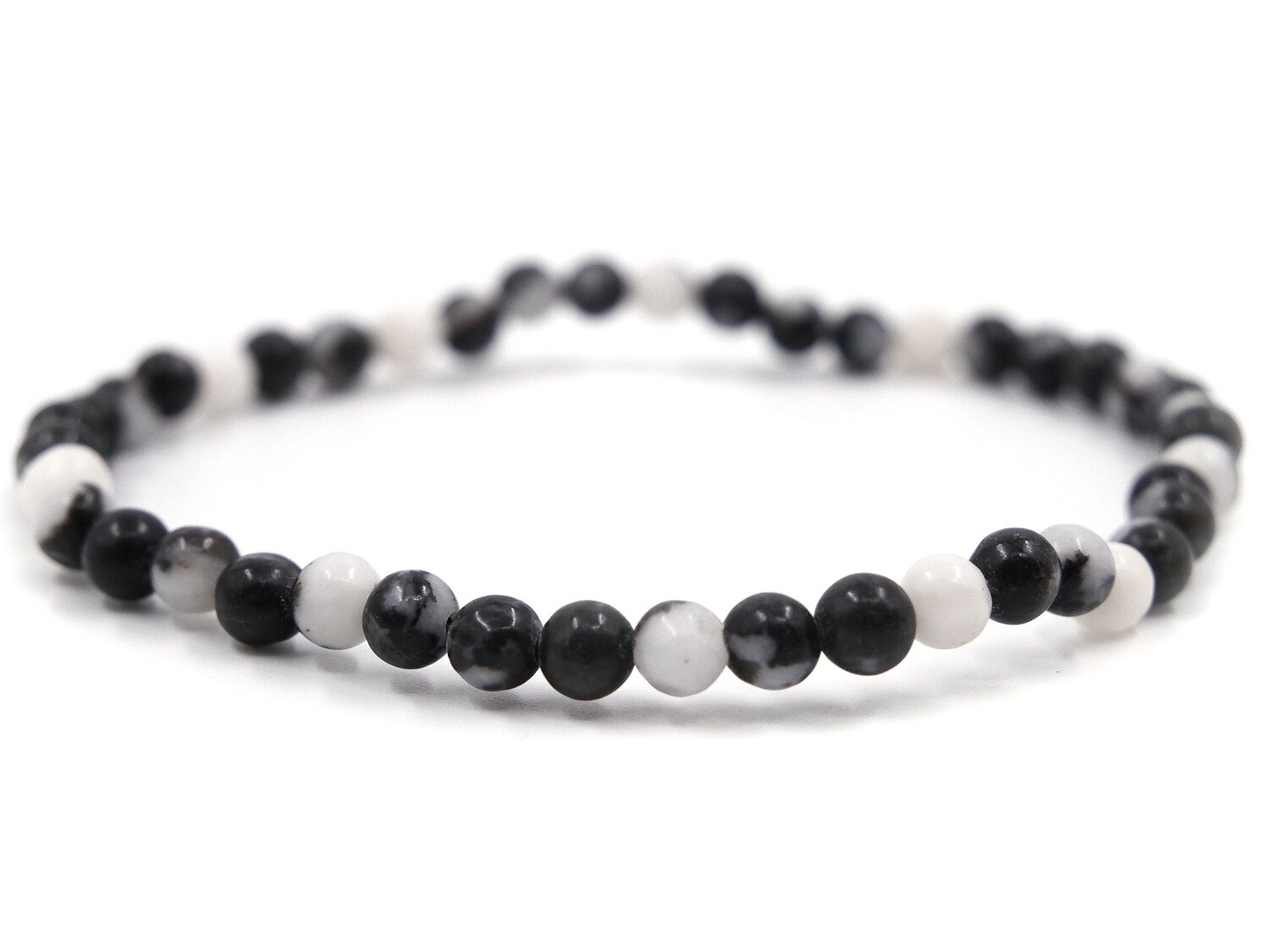 Zebra Marble (Zebra Jasper) Bracelet - 4mm
