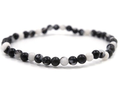 Zebra Marble (Zebra Jasper) Bracelet - 4mm
