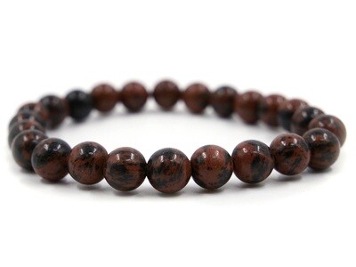 Bracelet en obsidienne acajou (mahogany) - 8mm