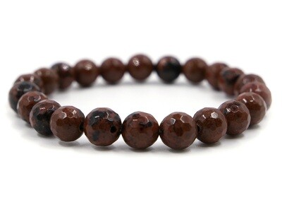 Mahogany Obsidian (Mahogany) Bracelet - 8mm faceted