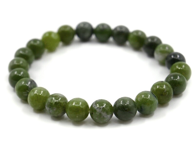 &quot;Canada Jade&quot; Serpentine Bracelet - 8mm