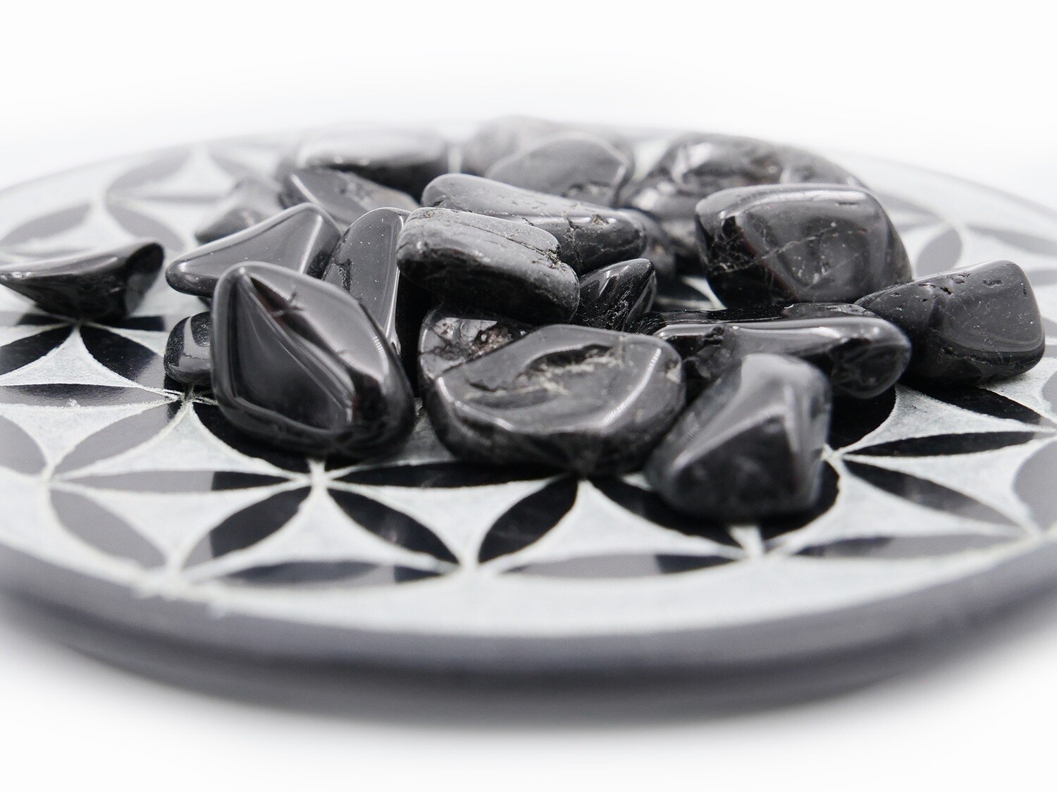 Black Tourmaline - Mini Tumbled Stone - 50 g