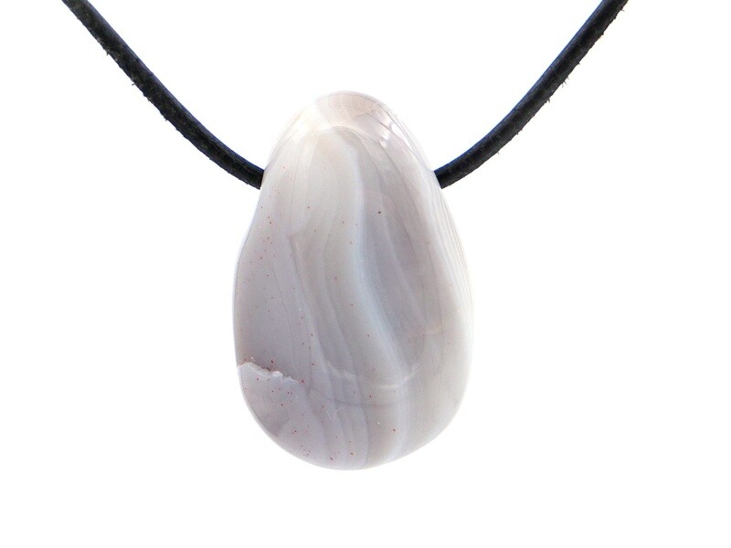 Botswana Agate - Drilled stone pendant