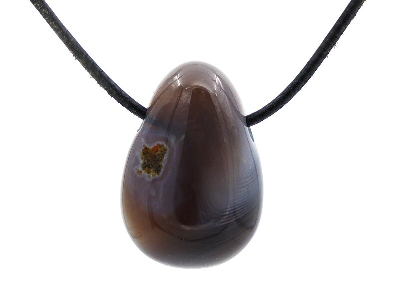 Botswana Agate - Drilled stone pendant