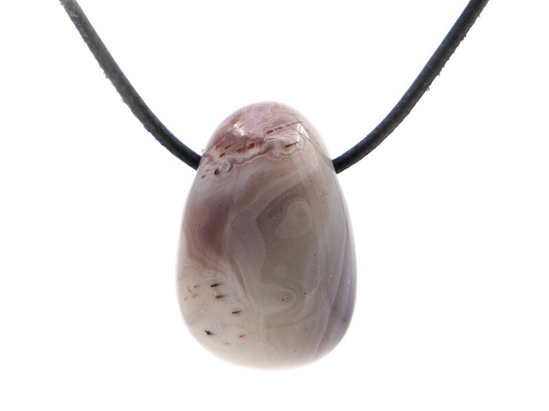 Botswana Agate - Drilled stone pendant