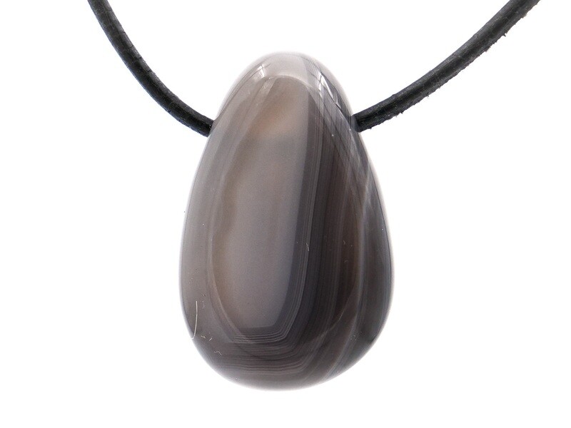 Botswana Agate - Drilled stone pendant