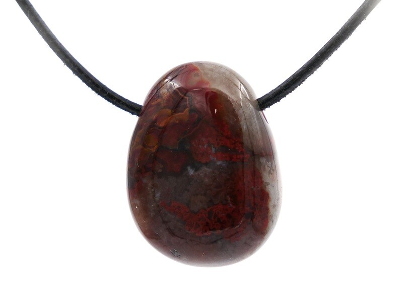 Crazy-Lace Agate - Drilled stone pendant