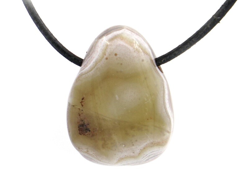 Crazy-Lace Agate - Drilled stone pendant