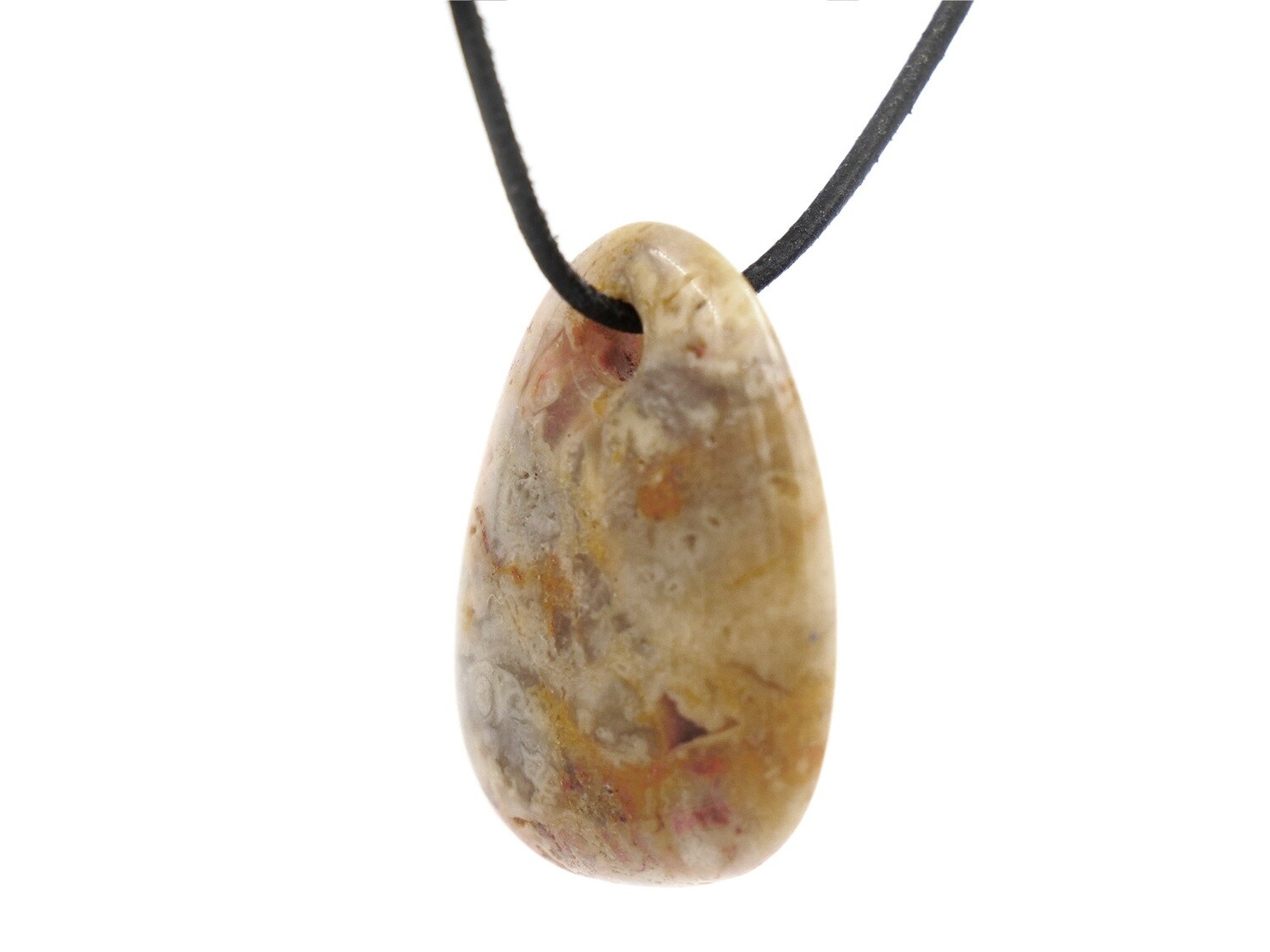 Crazy-Lace Agate - Drilled stone pendant