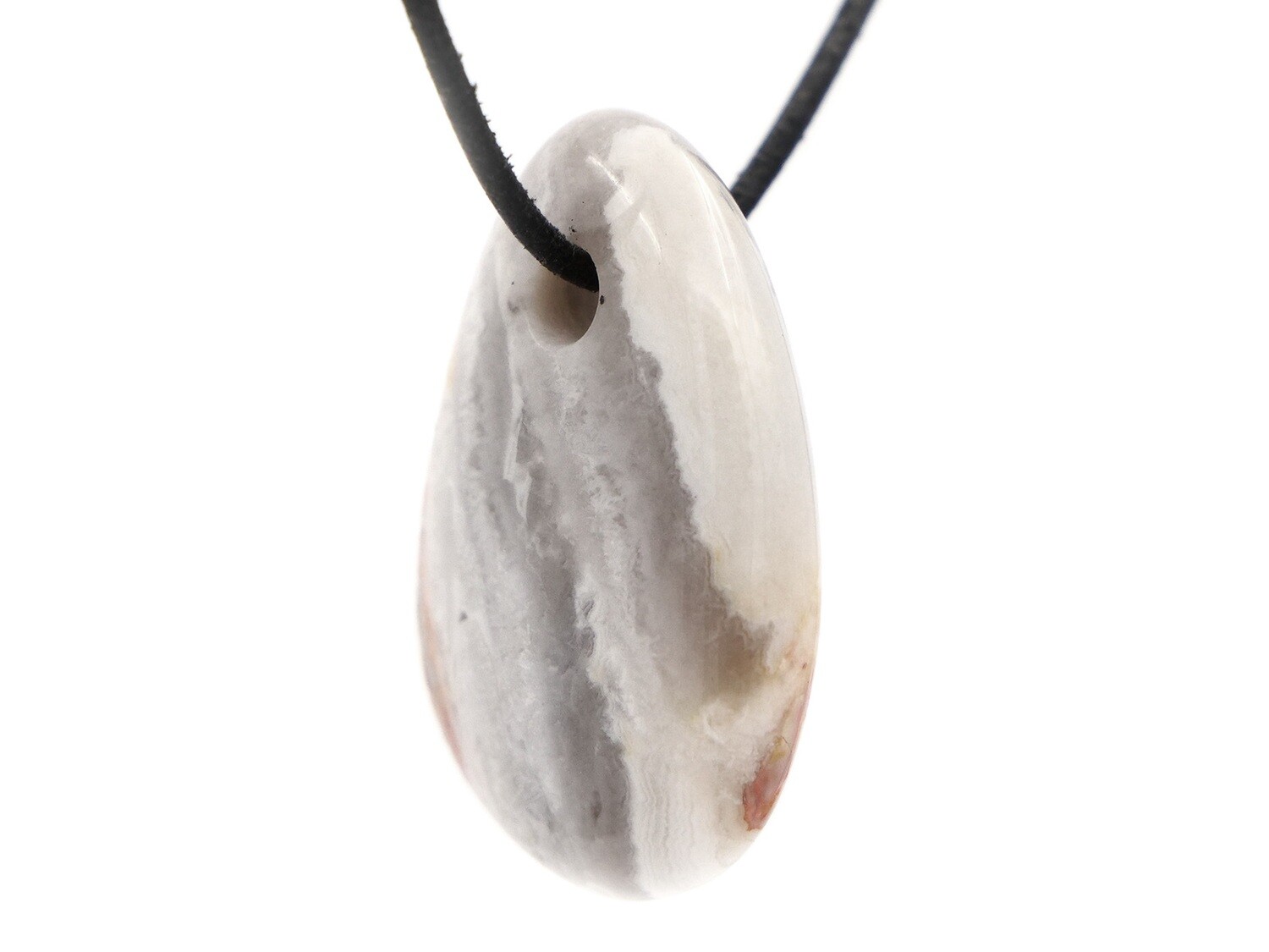 Crazy-Lace Agate - Drilled stone pendant