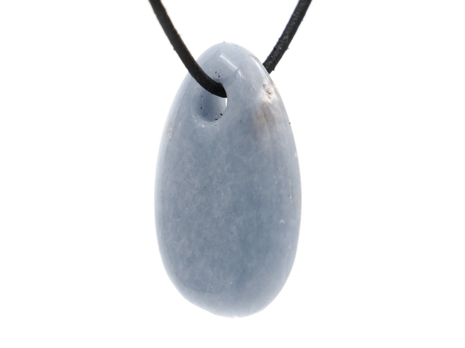 Angelite (Blue Anhydrite) - Drilled stone pendant