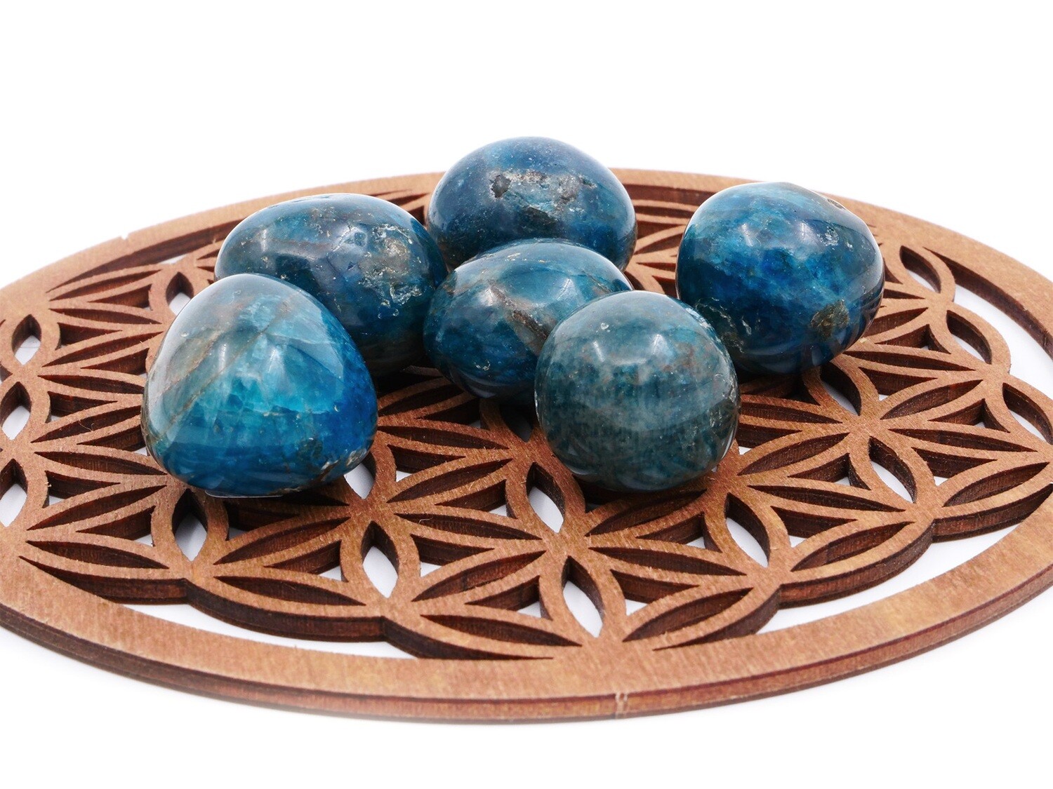 Blue apatite - Tumbled Stone