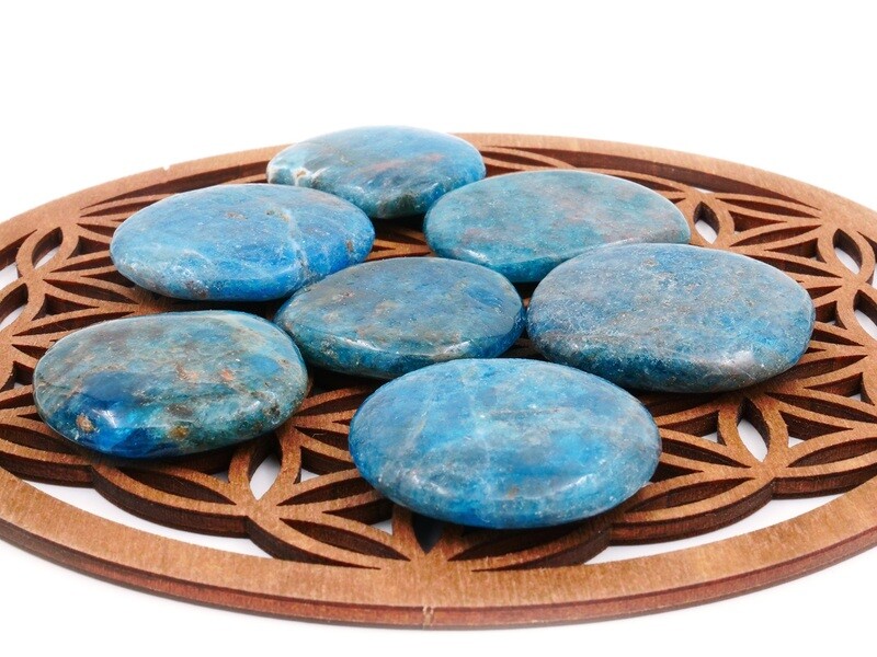 Blue apatite - Tumbled Stone