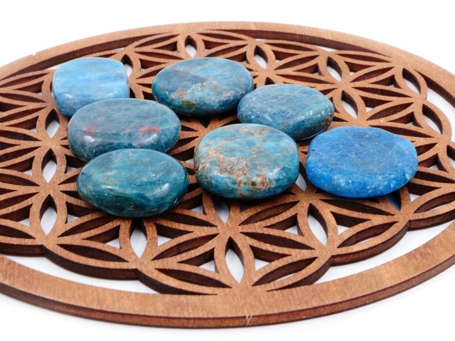 Blue apatite - Tumbled Stone