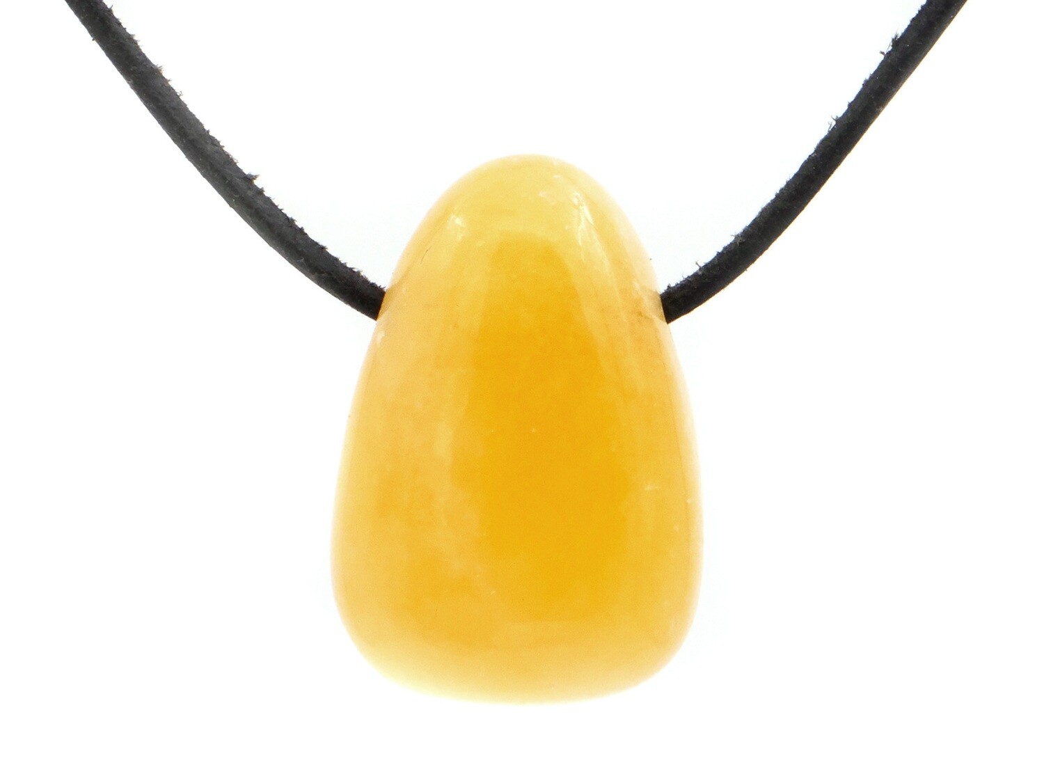 Orange Calcite - Drilled stone pendant