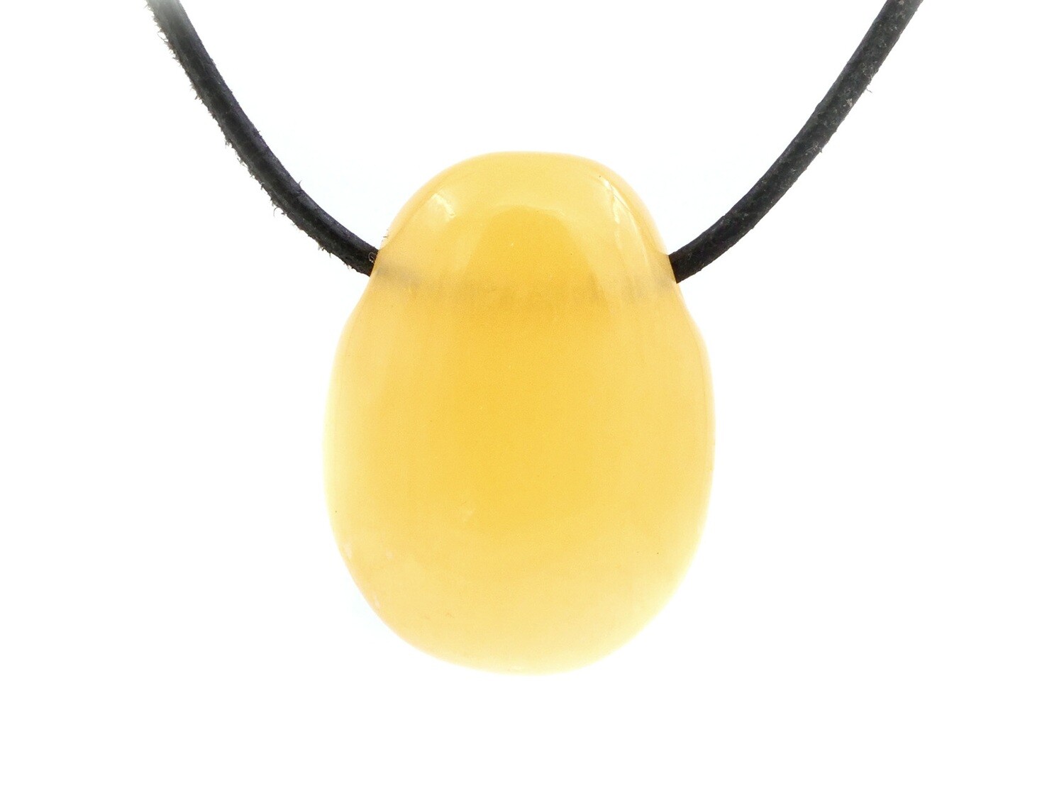 Orange Calcite - Drilled stone pendant