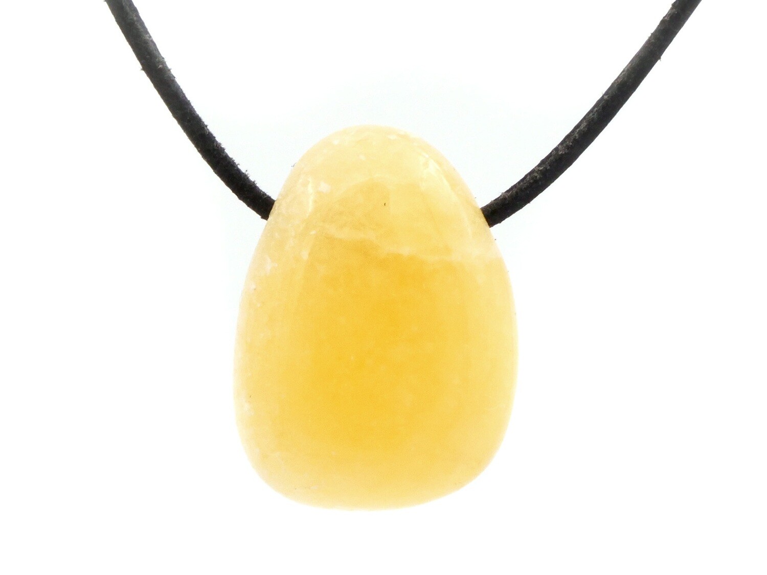 Orange Calcite - Drilled stone pendant