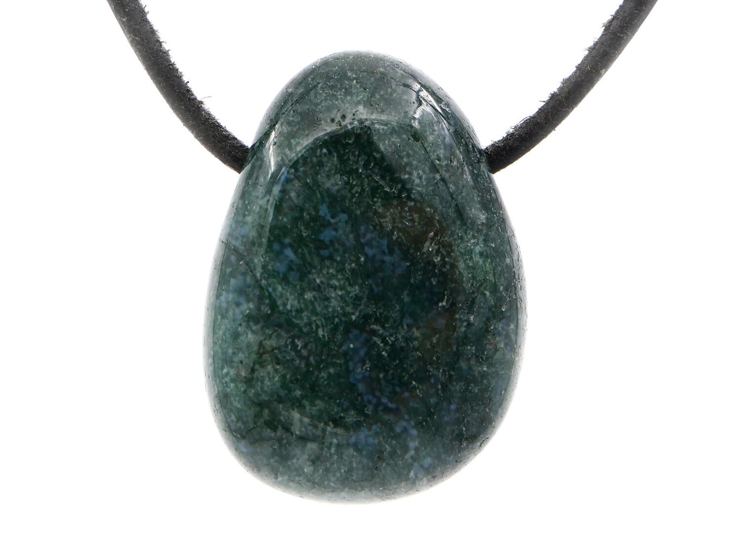 Moss Agate - Drilled stone pendant