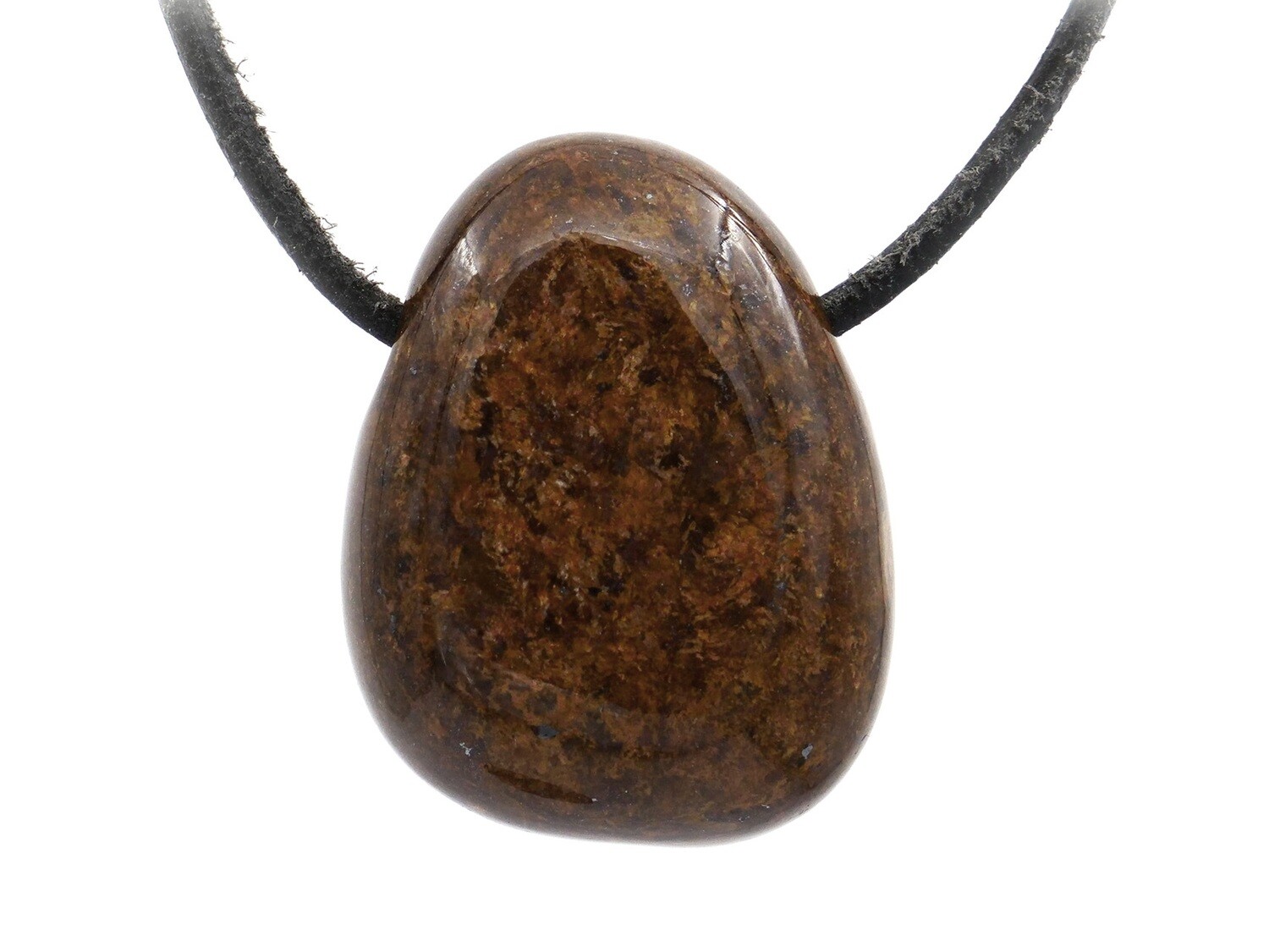 Bronzite - Drilled stone pendant