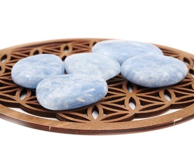 Blue calcite - Tumbled Stone