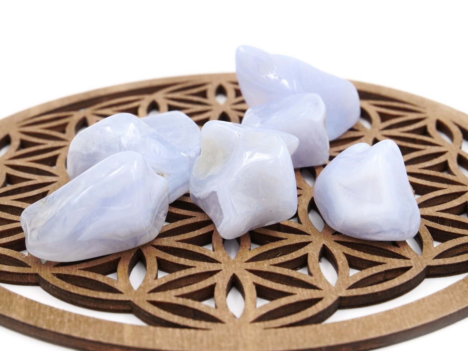 Banded Blue Chalcedony - Tumbled Stone