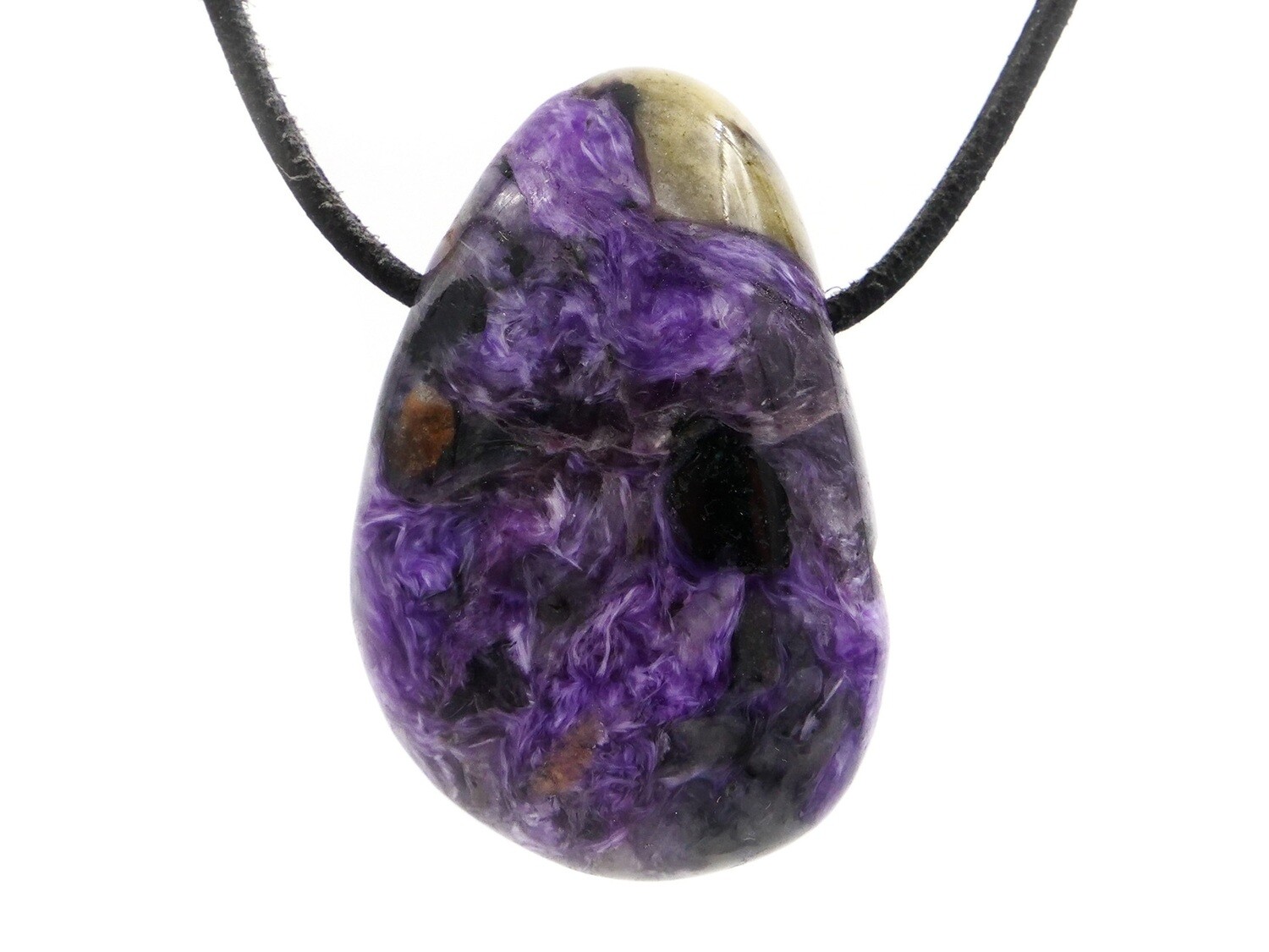Charoite - Drilled stone pendant